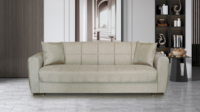 Диван Монца триместни бежов - МебелМаг Диван Монца триместни бежов