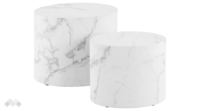 Холна маса Миши комплект маси бял мрамор - МебелМаг Холна маса Миши комплект маси бял мрамор