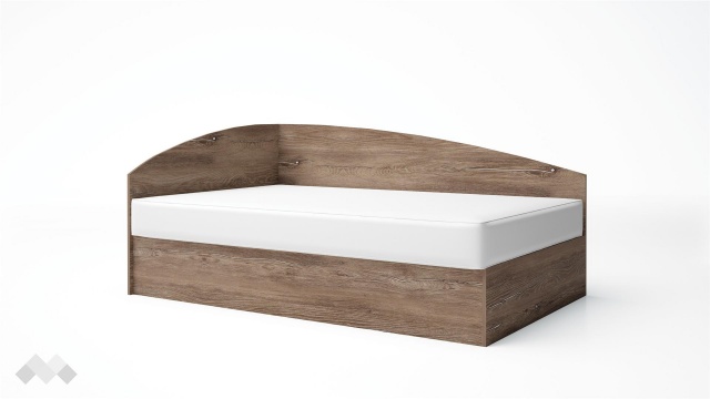 Легло 120/190 Борей с включен матрак Бонел 120/190 браун силвърджак - МебелМаг Легло 120/190 Борей с включен матрак Бонел 120/190 браун силвърджак