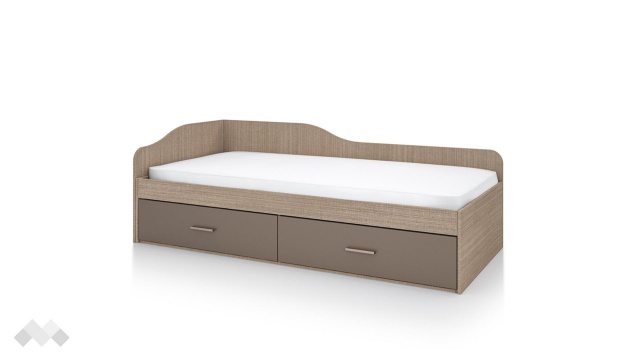 Легло с чекмеджета 90/200 Плуто с включен матрак Бонел 90/200 мока с лате - МебелМаг Легло с чекмеджета 90/200 Плуто с включен матрак Бонел 90/200 мока с лате