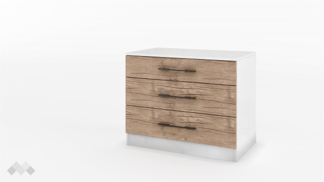 Малък скрин Калифорния бяло с бяло гланц и антик