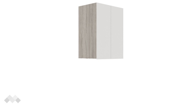 Надстройка Комо дъб ърбан ойстър с бяло - МебелМаг Надстройка Комо дъб ърбан ойстър с бяло