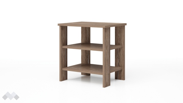 Нощен шкаф Борей браун силвърджак - МебелМаг Нощен шкаф Борей браун силвърджак