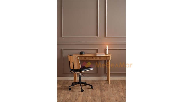 Офис стол Оуен черен с дъб - МебелМаг Офис стол Оуен черен с дъб