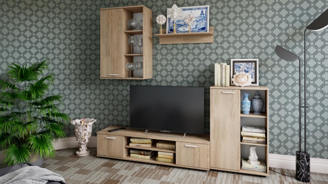 Секция Арго модулни дъб сонома - МебелМаг Секция Арго модулни дъб сонома