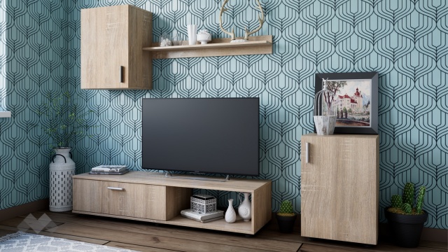 Секция Лима модулни дъб сонома - МебелМаг Секция Лима модулни дъб сонома