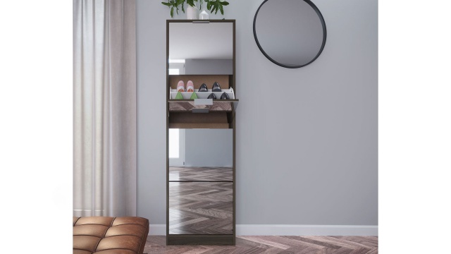 Шкаф за обувки Тусон венге - МебелМаг Шкаф за обувки Тусон венге