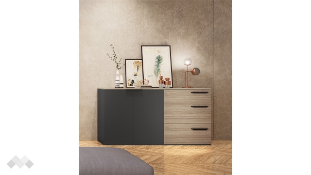 Скрин Амрен сонома арвен с графит и сонома - МебелМаг Скрин Амрен сонома арвен с графит и сонома