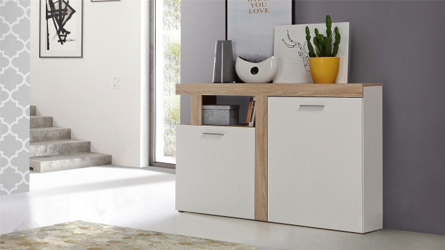 Скрин Джуледа дъб сонома с бяло