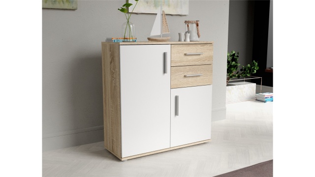 Скрин Иколи дъб сонома с бяло