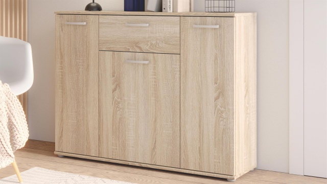 Скрин Нико дъб сонома - МебелМаг Скрин Нико дъб сонома