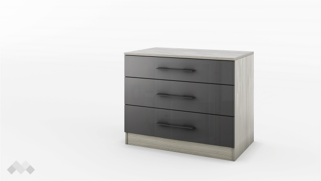 Скрин Маями кварц с антрацит гланц - МебелМаг Скрин Маями кварц с антрацит гланц