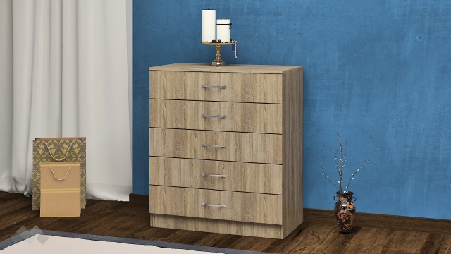 Скрин Уорън тъмна сонома - МебелМаг Скрин Уорън тъмна сонома