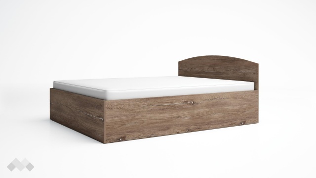 Спалня 160/200 Борей с включен матрак Бонел 160/200 браун силвърджак - МебелМаг Спалня 160/200 Борей с включен матрак Бонел 160/200 браун силвърджак