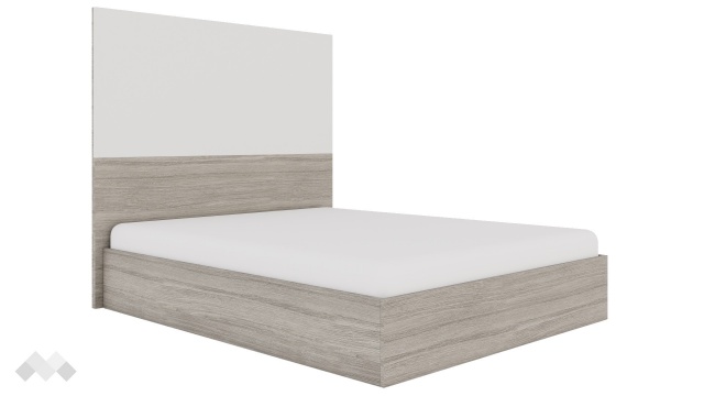 Спалня 160/200 Комо дъб ърбан ойстър с бяло - МебелМаг Спалня 160/200 Комо дъб ърбан ойстър с бяло