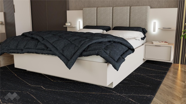 Спалня с нощни шкафчета 160/200 Кашмир с включен матрак Бонел 160/200 кашмир