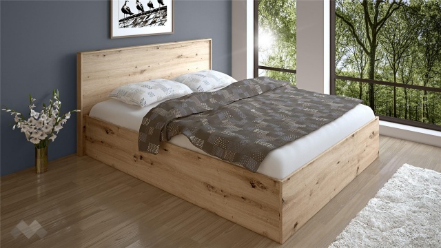 Спалня 160/200 Вангард с включен матрак Бонел 160/200 артизан - МебелМаг Спалня 160/200 Вангард с включен матрак Бонел 160/200 артизан