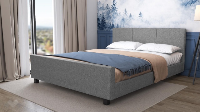 Тапицирана спалня 160/200 Гера с включен матрак Sleep Nuvia 160/200 сив