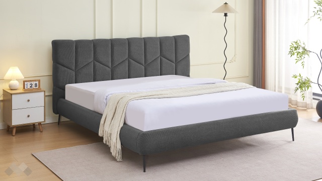 Тапицирана спалня 180/200 Талена с включен матрак Sleep Nuvia 180/200 сив