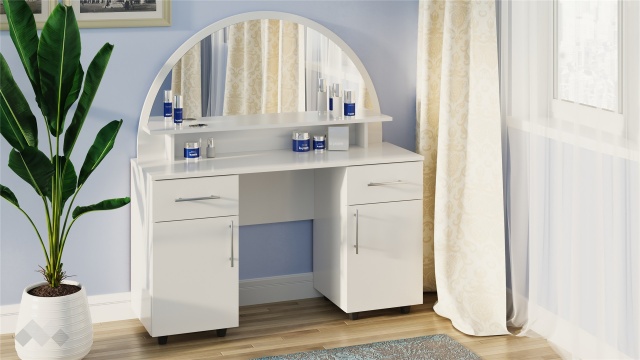 Тоалетка Мерида бял - МебелМаг Тоалетка Мерида бял