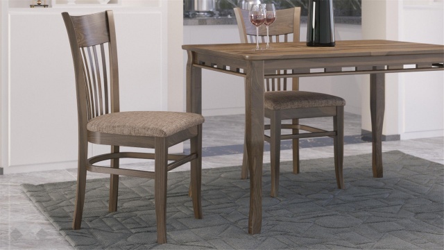 Трапезен стол Атина светъл орех - МебелМаг Трапезен стол Атина светъл орех