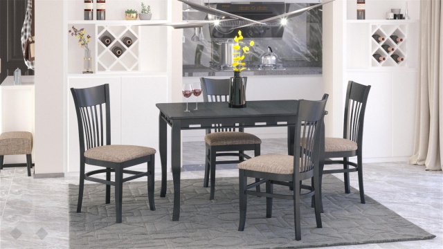 Трапезен стол Атина венге - МебелМаг Трапезен стол Атина венге