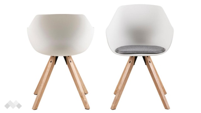 Трапезен стол Аурелио бял - МебелМаг Трапезен стол Аурелио бял