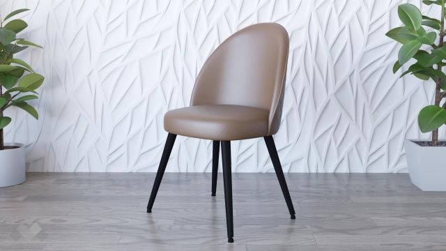 Трапезен стол Бруно бежов - МебелМаг Трапезен стол Бруно бежов