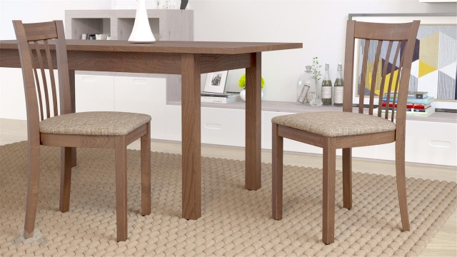 Трапезен стол Руди 2 орех - МебелМаг Трапезен стол Руди 2 орех