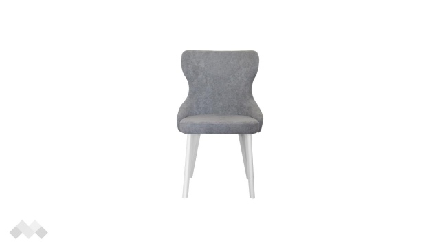 Трапезен стол Вая сив с бяло - МебелМаг Трапезен стол Вая сив с бяло