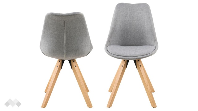 Трапезен стол Дима светло сив - МебелМаг Трапезен стол Дима светло сив