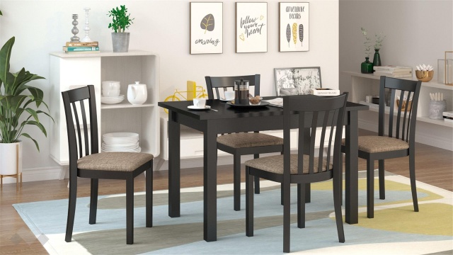 Трапезен комплект Нати M комплект със столове венге - МебелМаг Трапезен комплект Нати M комплект със столове венге