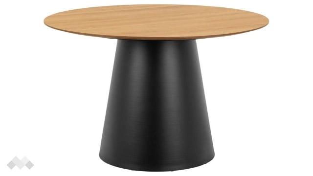 Трапезна маса Соли неразтегателни дъб натурал с черно - МебелМаг Трапезна маса Соли неразтегателни дъб натурал с черно