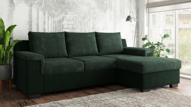 Ъглов диван Алора с посока зелен - МебелМаг Ъглов диван Алора с посока зелен