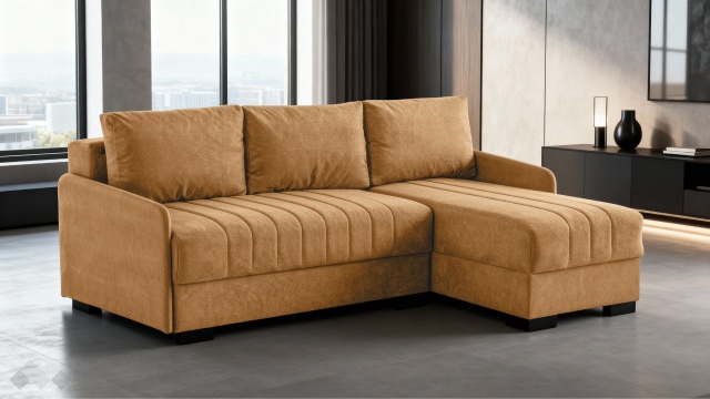 Ъглов диван Бета универсален ъгъл горчица - МебелМаг Ъглов диван Бета универсален ъгъл горчица