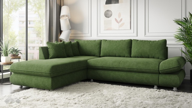Ъглов диван Монтело с посока зелен - МебелМаг Ъглов диван Монтело с посока зелен