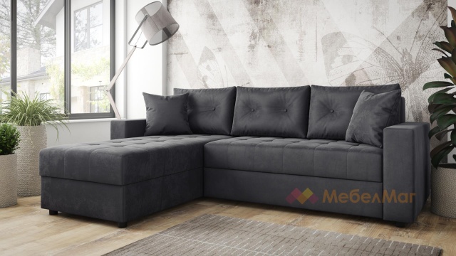 Ъглов диван Сингъл с посока сив - МебелМаг Ъглов диван Сингъл с посока сив
