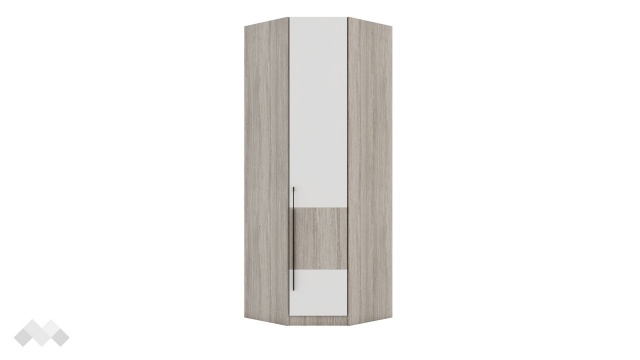 Гардероб Комо ъглови дъб ърбан ойстър с бяло - МебелМаг Гардероб Комо ъглови дъб ърбан ойстър с бяло