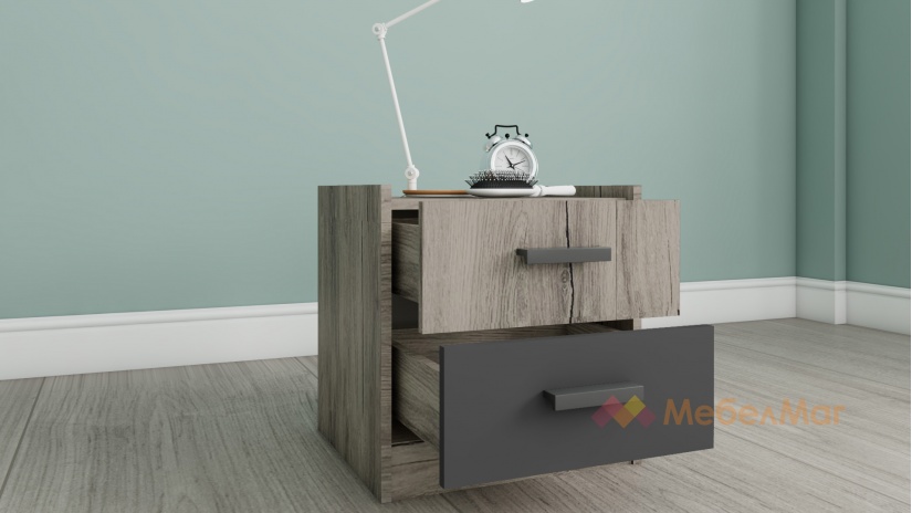 Спален комплект Спирит С2 малта с антрацит - изглед 10 - МебелМаг Спален комплект Спирит С2 малта с антрацит - изглед 10