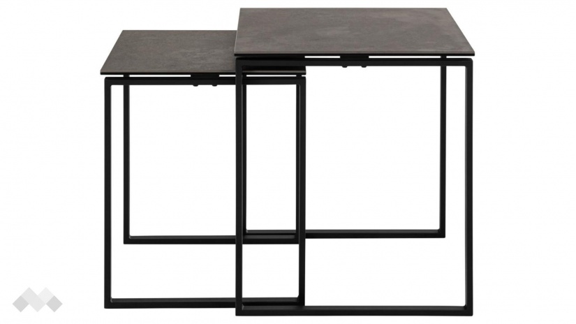 Холна маса Катрина комплект маси черен с черен мат - изглед 2