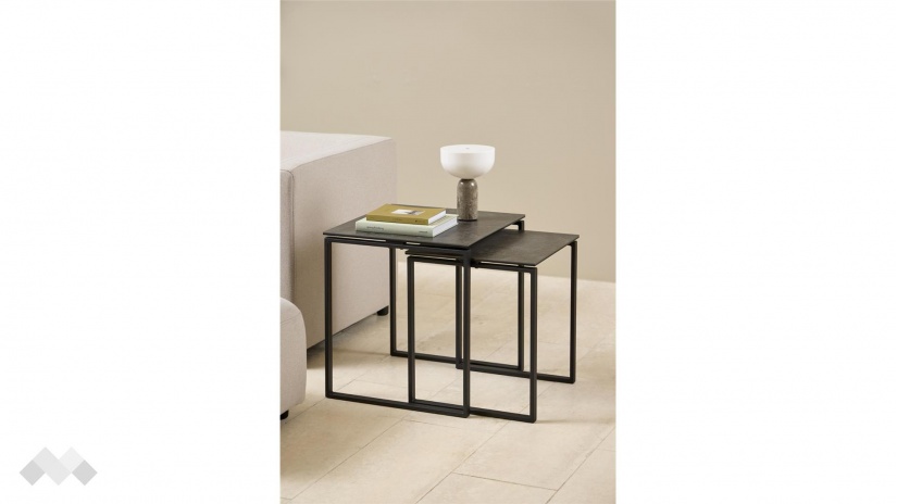 Холна маса Катрина комплект маси черен с черен мат - изглед 5