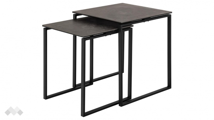 Холна маса Катрина комплект маси черен с черен мат - изглед 1