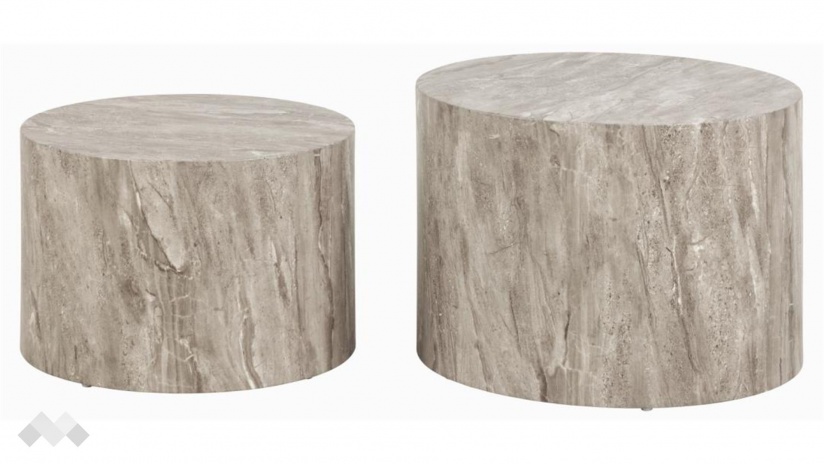 Холна маса Заре комплект маси сив мрамор - изглед 2 - МебелМаг Холна маса Заре комплект маси сив мрамор - изглед 2