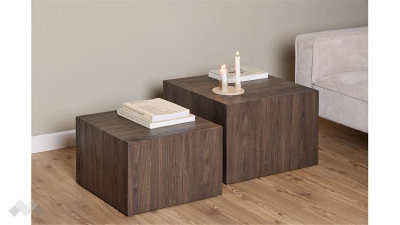 Холна маса Заре комплект маси кафяв дъб - изглед 5 - МебелМаг Холна маса Заре комплект маси кафяв дъб - изглед 5