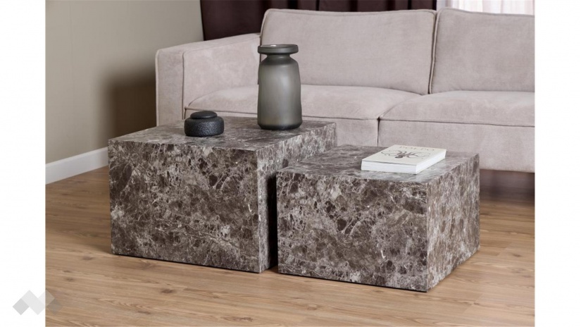 Холна маса Заре комплект маси кафяв мрамор - изглед 5 - МебелМаг Холна маса Заре комплект маси кафяв мрамор - изглед 5