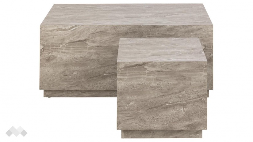 Холна маса Заре комплект маси сив мрамор - изглед 2 - МебелМаг Холна маса Заре комплект маси сив мрамор - изглед 2