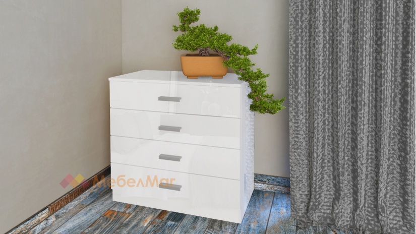 Детски спален комплект Шайн К1 бял гланц - изглед 8 - МебелМаг Детски спален комплект Шайн К1 бял гланц - изглед 8