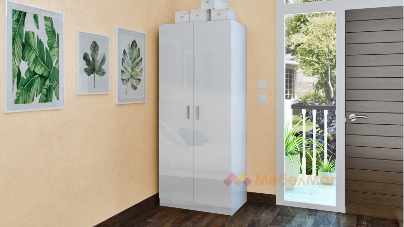 Детски спален комплект Шайн К1 бял гланц - изглед 5 - МебелМаг Детски спален комплект Шайн К1 бял гланц - изглед 5