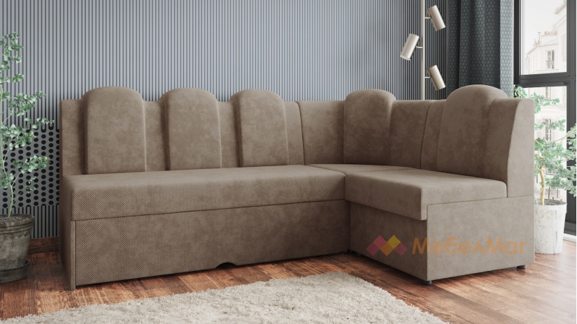 Кухненски ъгъл Хуго Лукс универсален ъгъл бежов - изглед 1 - МебелМаг Кухненски ъгъл Хуго Лукс универсален ъгъл бежов - изглед 1