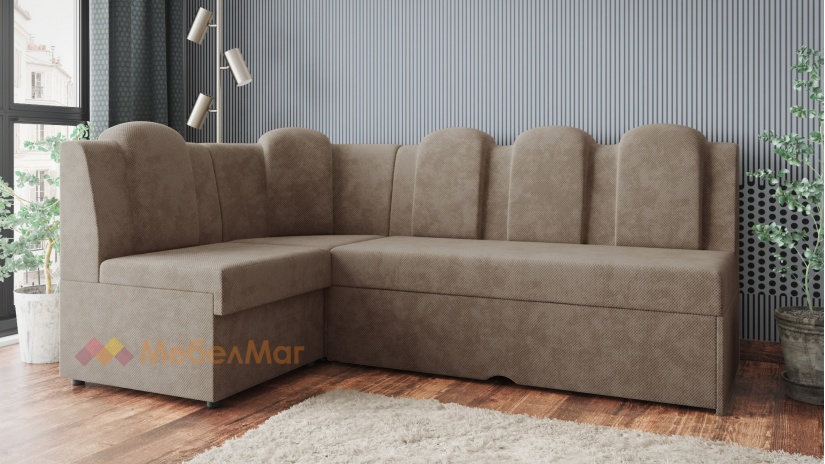 Кухненски ъгъл Хуго Лукс универсален ъгъл бежов - изглед 2 - МебелМаг Кухненски ъгъл Хуго Лукс универсален ъгъл бежов - изглед 2